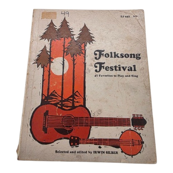 Folksong Festival 47 Favorites to Play and Sing Vintage Music Songbook - Picture 1 of 6